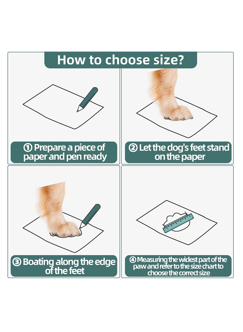 أحذية الكلب 4 قطعة رقم 2 المضادة للانزلاق ، نفاذية الهواء للماء أحذية الكلب ينطبق على الكلاب الصغيرة أحذية مخلب حامي مع انعكاس الضوء قابل للتعديل سستة الكلب المشي لمسافات طويلة أحذية تناسب سطح الطريق - Image 2